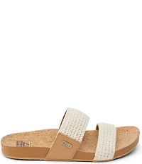 Reef Women's Cushion Vista Crochet Woven Slide Sandals