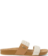 Reef Women's Cushion Vista Woven Double Strap Slide Sandals
