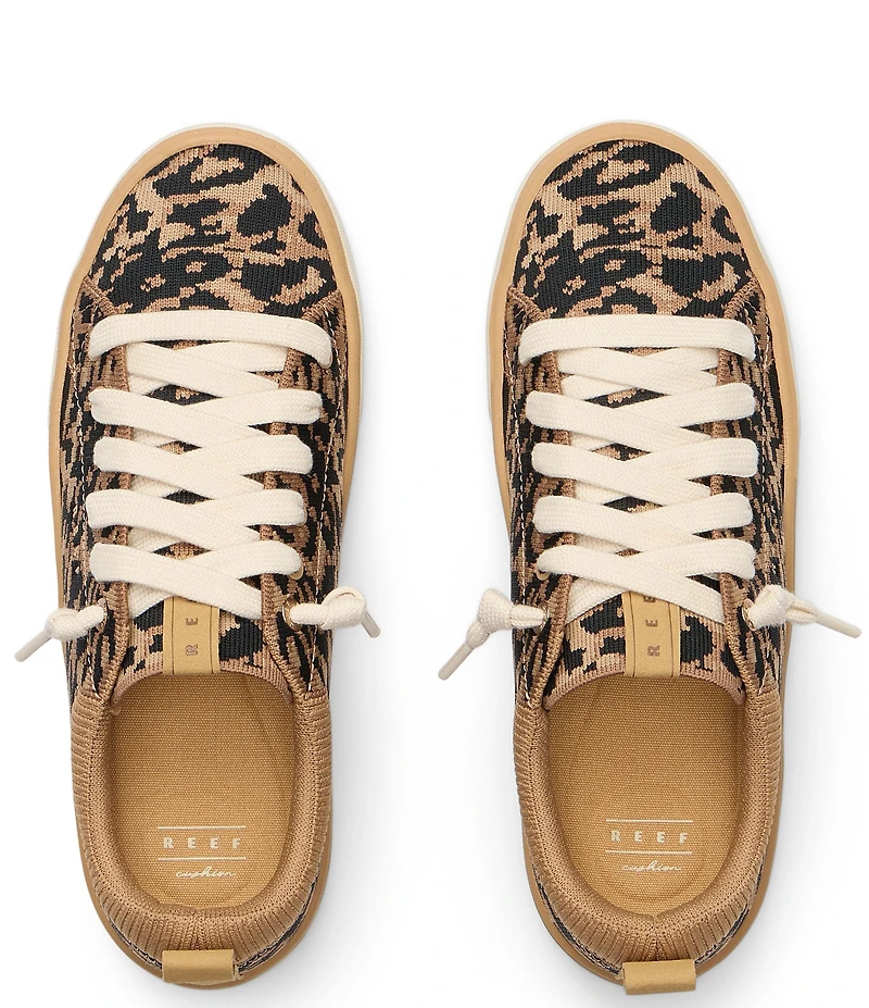 Reef Women's Lay Day Lite Leopard Print Knit Sneakers