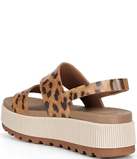 Reef Women's Water Vista Higher Leopard Print Platform Sandals