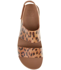 Reef Women's Water Vista Higher Leopard Print Platform Sandals