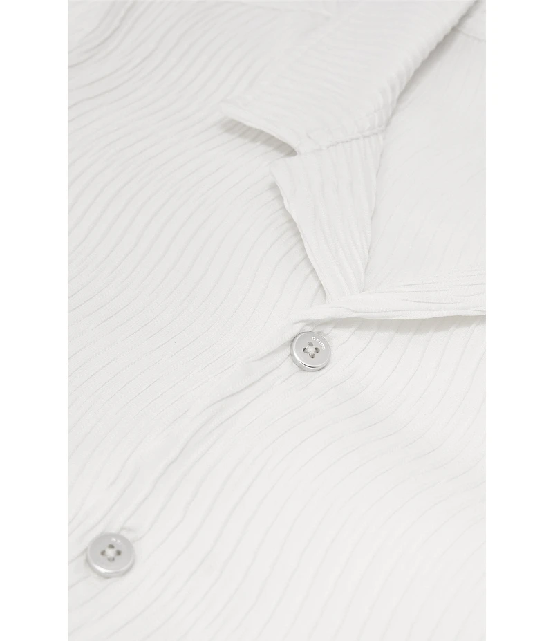 Reiss Aleo Textured Short Sleeve Woven Camp Shirt