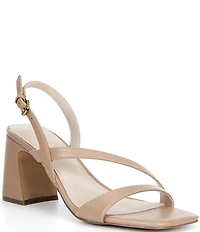 Reiss Alice Leather Block Heel Dress Sandals