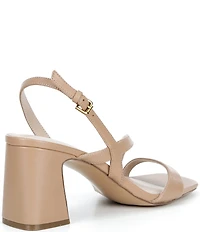 Reiss Alice Leather Block Heel Dress Sandals