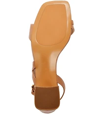 Reiss Alice Leather Block Heel Dress Sandals