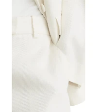 Reiss Alyx Linen Blend Mid Rise Tailored Shorts