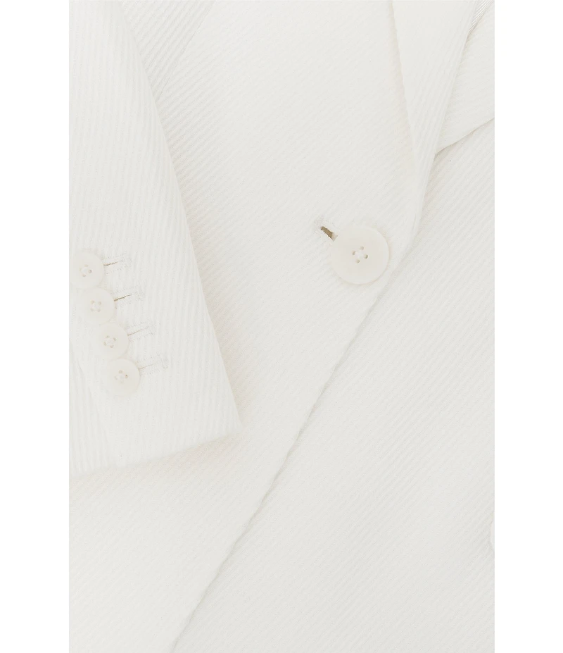 Reiss Alyx Linen Blend Notch Lapel Long Sleeve Suit Jacket