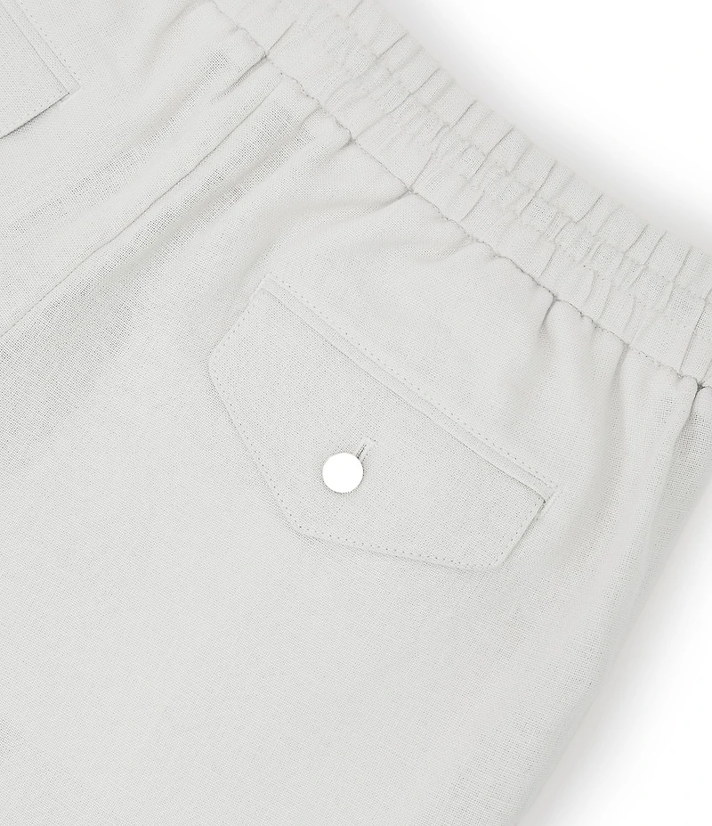 Reiss Barges Linen Drawstring 8#double; Inseam Shorts