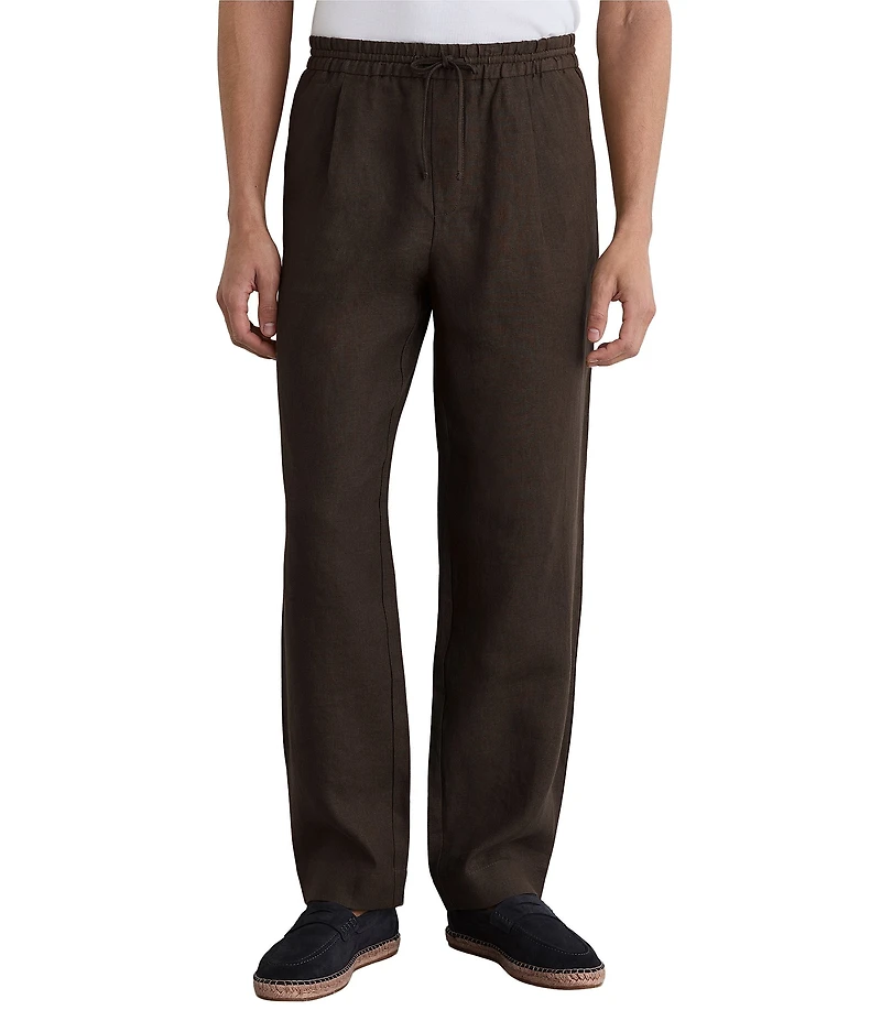 Reiss Barges Relaxed Fit Linen Straight Leg Pants