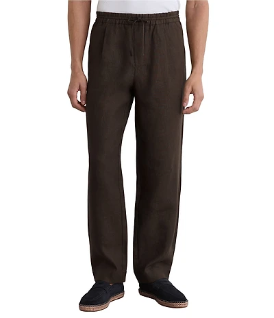 Reiss Barges Relaxed Fit Linen Straight Leg Pants