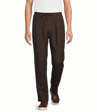 Reiss Barges Relaxed Fit Linen Straight Leg Pants