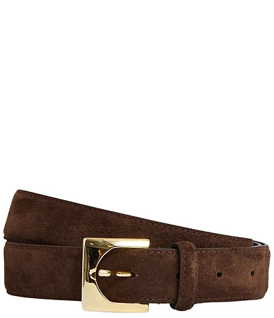 Reiss Belinda Suede Square-Buckle Belt