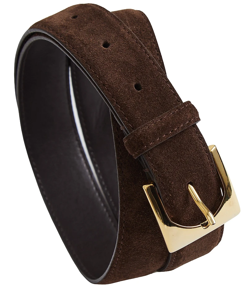 Reiss Belinda Suede Square-Buckle Belt