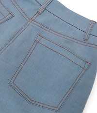 Reiss Charlotte Denim-Look Twill Stretch Wide-Leg Trouser Coordinating Pants