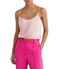 Reiss Corey Silk Scoop Neck Sleeveless Cami