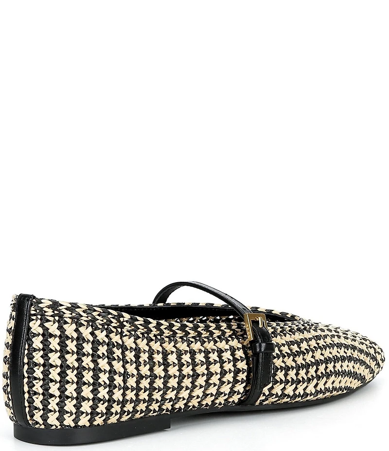 Reiss Davina Raffia Mary Jane Ballet Flats