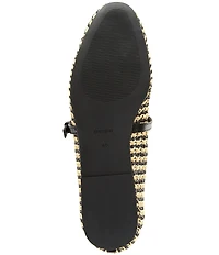 Reiss Davina Raffia Mary Jane Ballet Flats