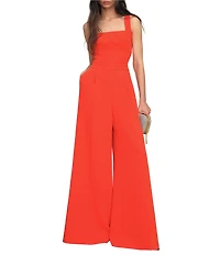 Reiss Dion Square Neck Sleeveless Wide Leg Jumpsuit