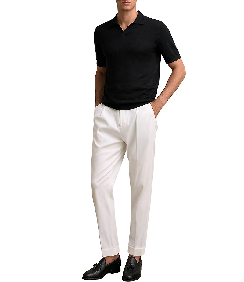 Reiss Duchie Merino Wool Short Sleeve Polo Shirt