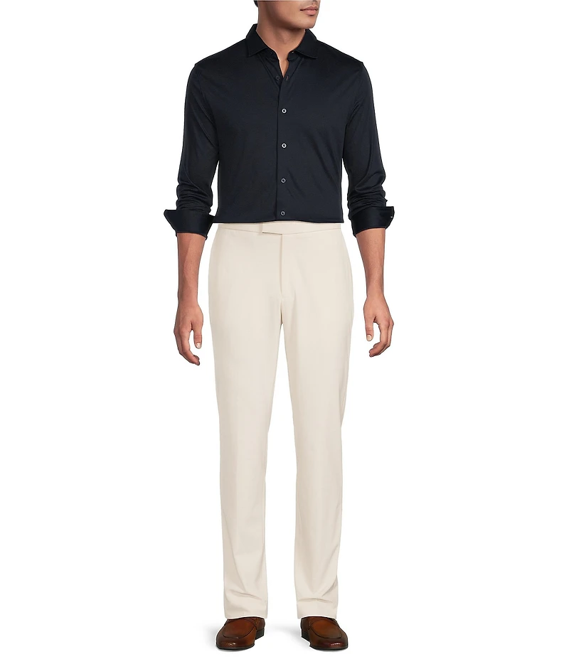 Reiss Duke Slim Fit Knit Long Sleeve Woven Shirt