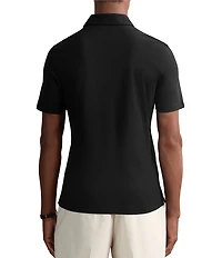Reiss Earl Airwater Finish Cotton Short Sleeve Polo Shirt