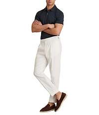 Reiss Earl Airwater Finish Cotton Short Sleeve Polo Shirt
