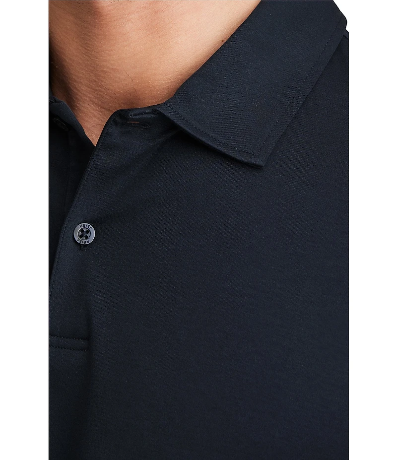 Reiss Earl Airwater Finish Cotton Short Sleeve Polo Shirt