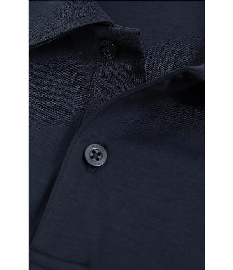 Reiss Earl Airwater Finish Cotton Short Sleeve Polo Shirt