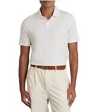 Reiss Earl Airwater Finish Cotton Short Sleeve Polo Shirt
