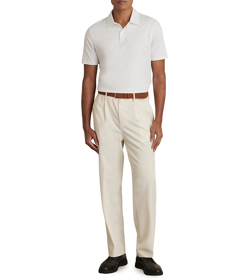 Reiss Earl Airwater Finish Cotton Short Sleeve Polo Shirt