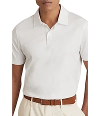 Reiss Earl Airwater Finish Cotton Short Sleeve Polo Shirt