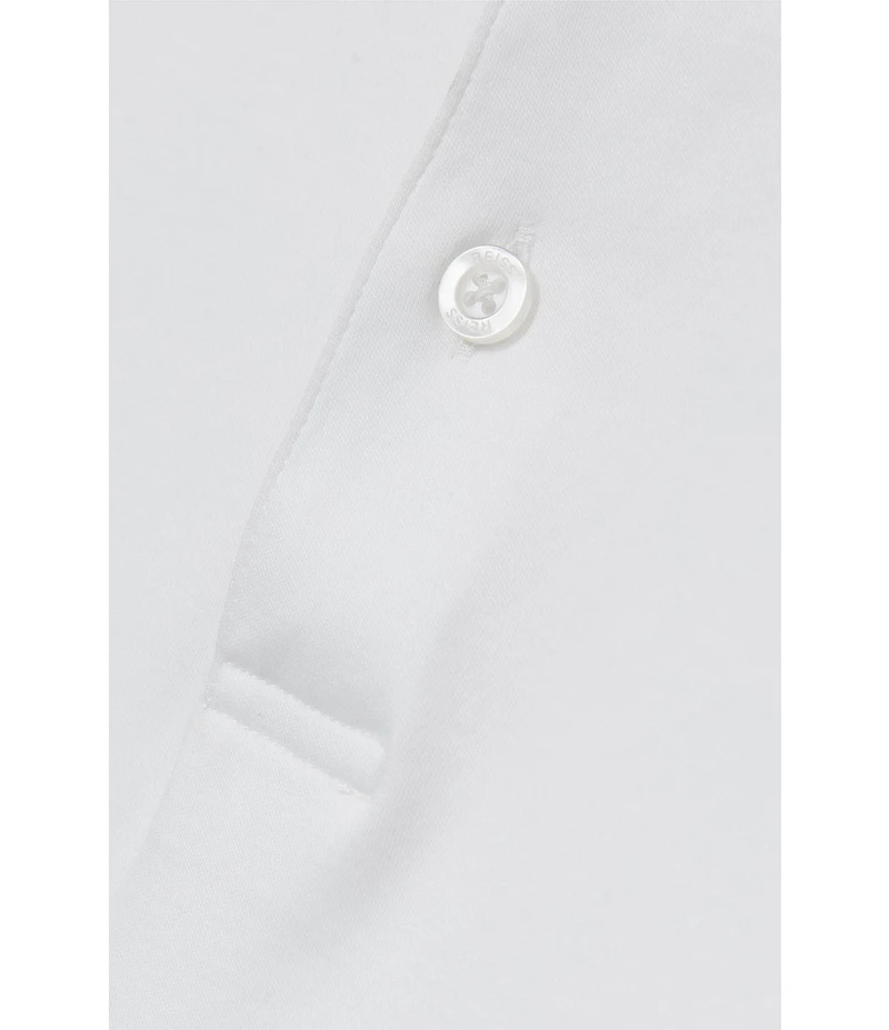 Reiss Earl Airwater Finish Cotton Short Sleeve Polo Shirt