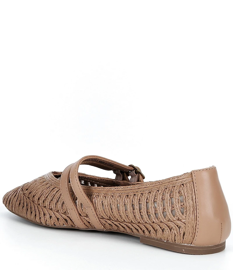 Reiss Elizabeth Woven Leather Mary Jane Ballet Flats