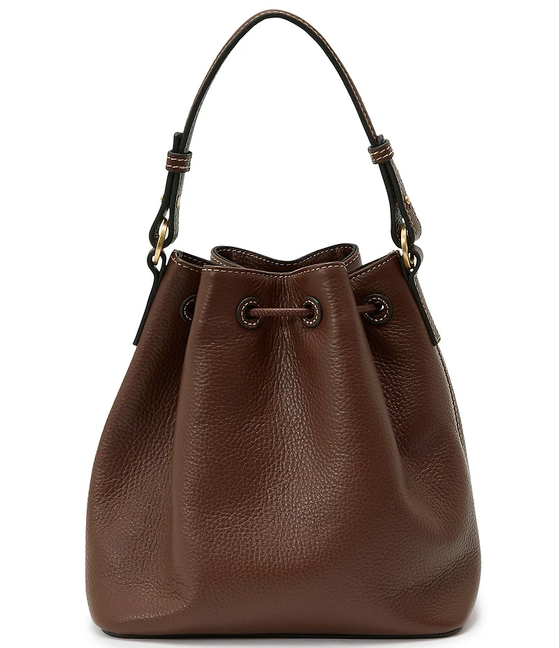 Reiss Esther Grained-Leather Bucket Bag