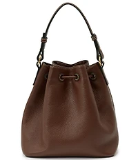 Reiss Esther Grained-Leather Bucket Bag