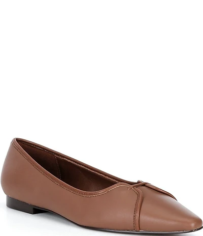 Reiss Evelyn Leather Pointed Toe Flats