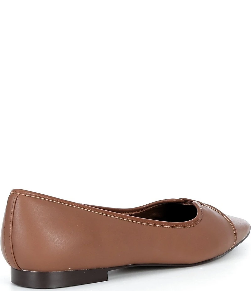 Reiss Evelyn Leather Pointed Toe Flats