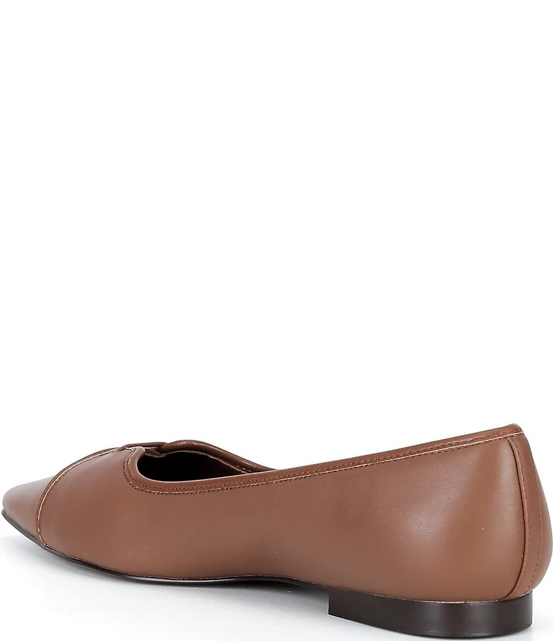 Reiss Evelyn Leather Pointed Toe Flats