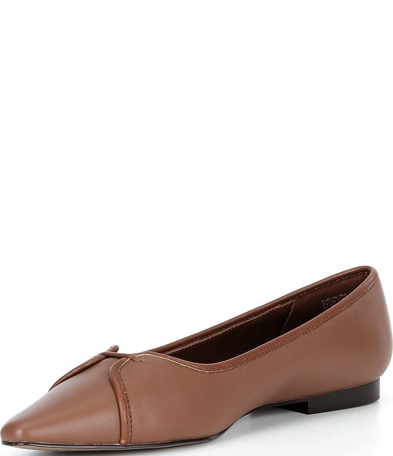 Reiss Evelyn Leather Pointed Toe Flats