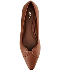 Reiss Evelyn Leather Pointed Toe Flats