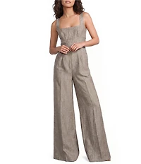 Reiss Flora Square Neck Sleeveless Wide-Leg Jumpsuit