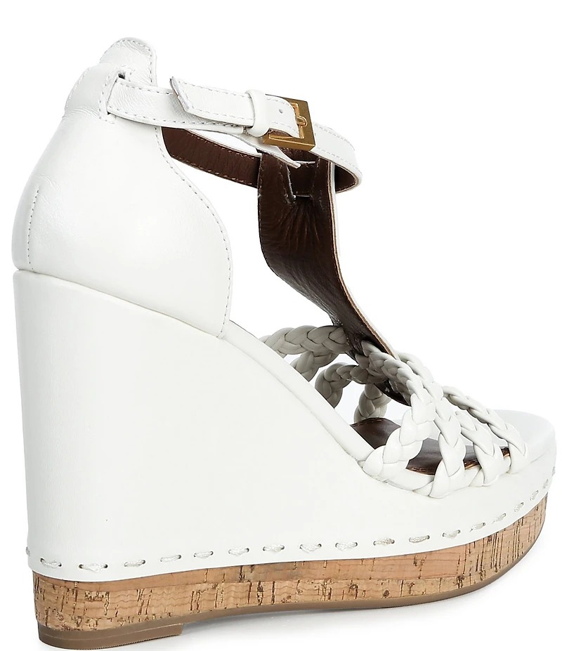 Reiss Frances Braided Strappy Wedge Sandals