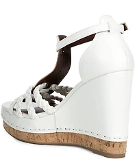 Reiss Frances Braided Strappy Wedge Sandals