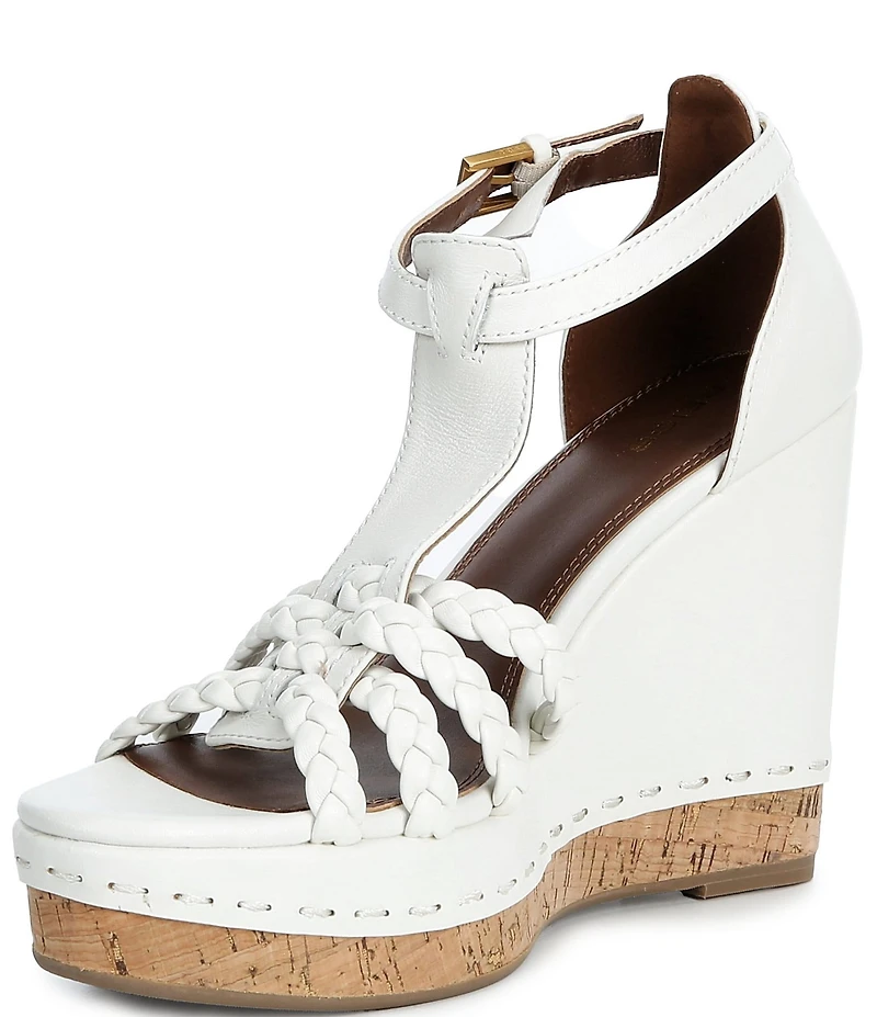 Reiss Frances Braided Strappy Wedge Sandals
