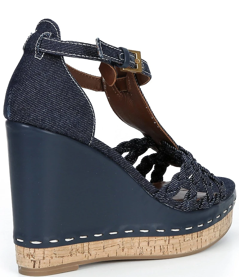 Reiss Frances Cotton Wedge Sandals