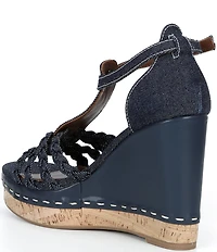 Reiss Frances Cotton Wedge Sandals
