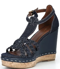 Reiss Frances Cotton Wedge Sandals