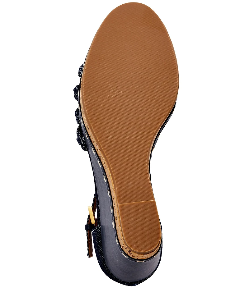 Reiss Frances Cotton Wedge Sandals