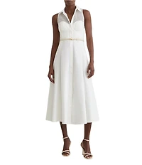 Reiss Hera Lace Detail Sleeveless Midi Dress