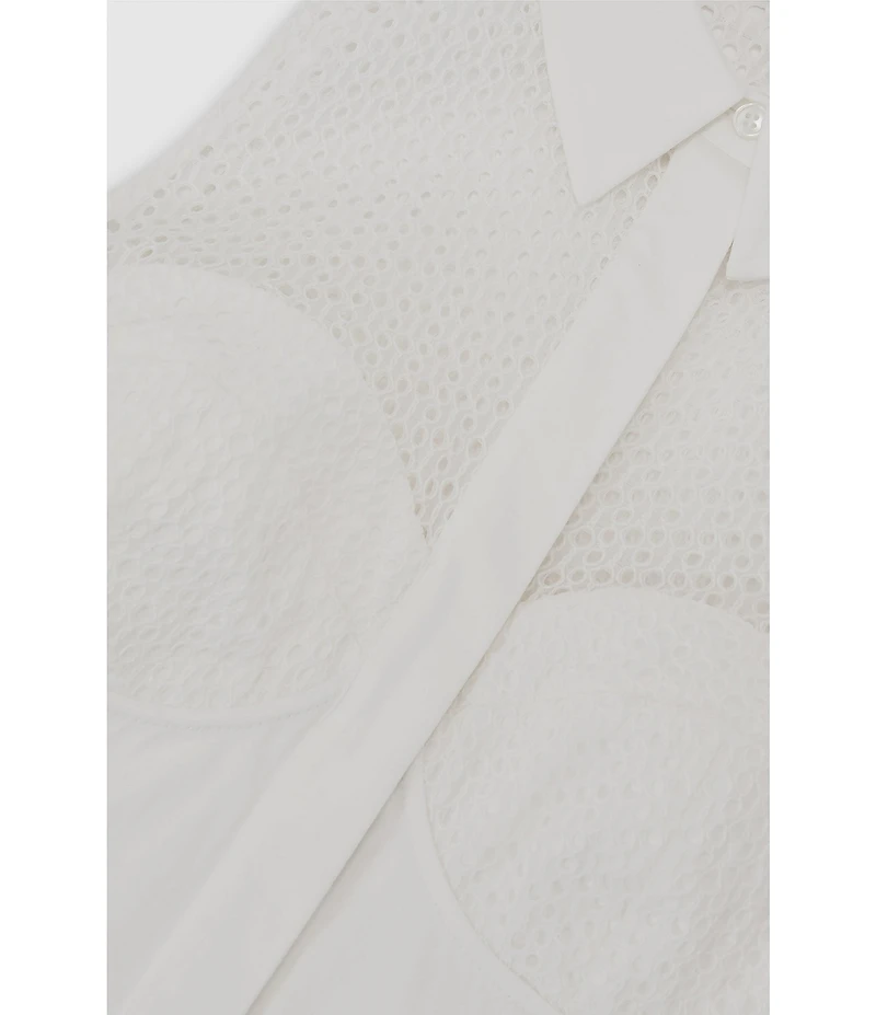 Reiss Hera Lace Detail Sleeveless Midi Dress